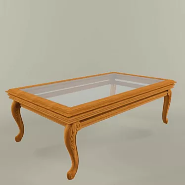 Elegant Art Deco Coffee Table 3D model image 1 