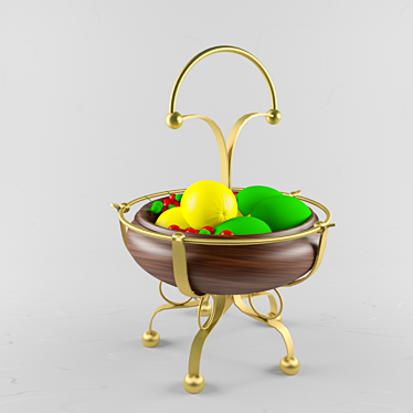 Stylish Fruit Storage Bowl 3D model image 1 