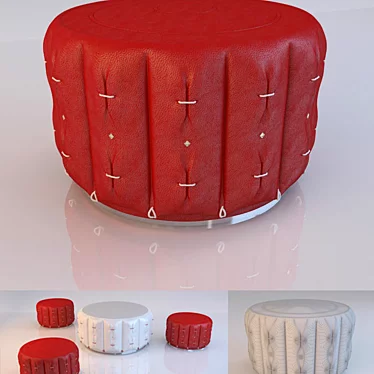  Round Pouffe, 500mm Size 3D model image 1 