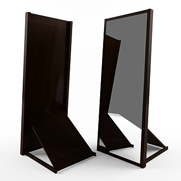 Floor Mirror with Adjustable Tilt 3D model image 1 