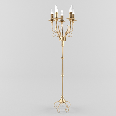 Title: Harmony 5-Light Floor Lamp 3D model image 1 