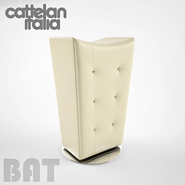 Modern Swivel Bar Stool: Cattelan Italia / BAT 3D model image 1 