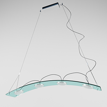 Luxury Crystal Pendant Light: Perenz 3D model image 1 