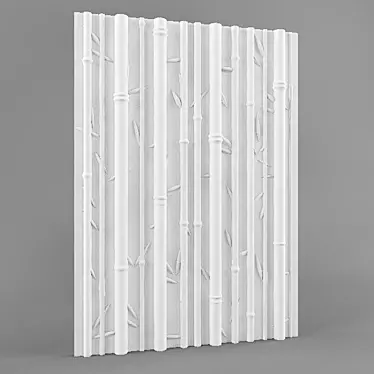 Bamboo Bliss: 3D Plaster Panels 3D model image 1 