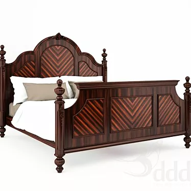 Farrington King Bed: Luxurious and Timeless 3D model image 1 