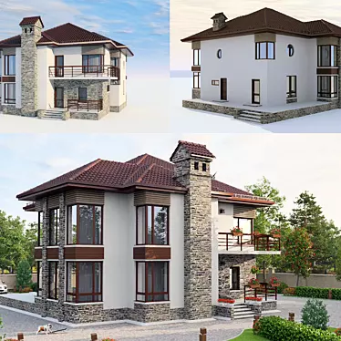 Cozy Retreat: Private House 3D model image 1 