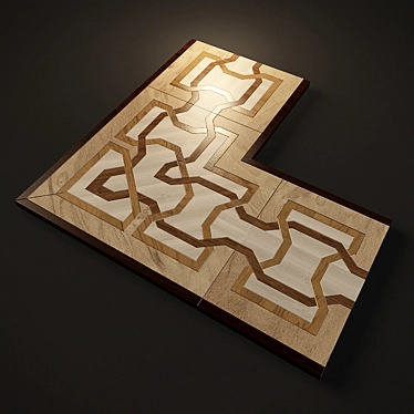 Wooden Intarsia Flooring Kit 3D model image 1 
