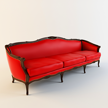 Elegant Turbosmooth Sofa: 2700 x 860 h910mm 3D model image 1 