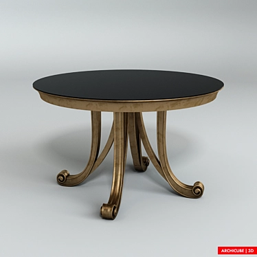 Elegant Round Table 3D model image 1 