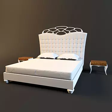 Elegant Abril Bed Set 3D model image 1 