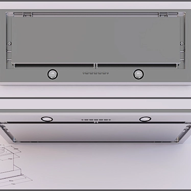 Electrolux EFG90750X Inbuilt Extractor Fan 3D model image 1 