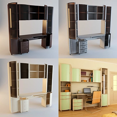 Valeria Computer Desk: Sleek Design for Maximum Productivity 3D model image 1 