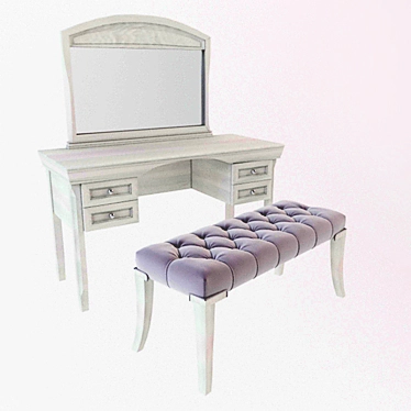 Elegant Volpi Vanity Table 3D model image 1 