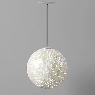 Luxurious Capiz Ball Pendant 3D model image 1 