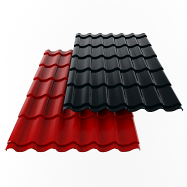 Metallic Roofing Tile 3D model image 1 