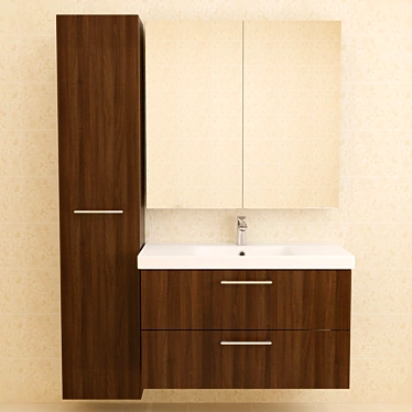 Sleek and Stylish Godmorgon Vanity 3D model image 1 