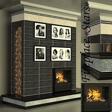 Title: Gardenia Orchidea Onice Fireplace 3D model image 1 