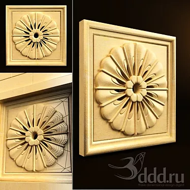 Elegant Palimanan Stone Carving 3D model image 1 