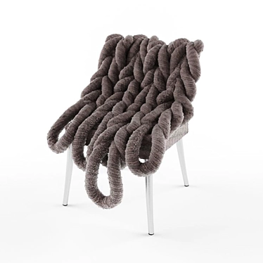 Claire-Anne O'Brien's Knitted Wool Chair 3D model image 1 