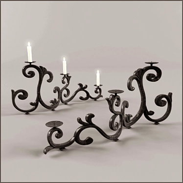 Forged Candlestick 3D model image 1 