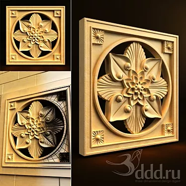 Elegant Palimanan Carving Masterpiece 3D model image 1 