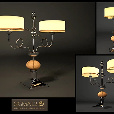 Sleek Italian Desk Lamp 3D model image 1 
