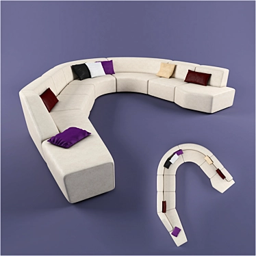 Modern Stylish Sofa 3D model image 1 