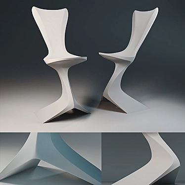 Modern Sculptural Chair by Brast/Nitro 3D model image 1 