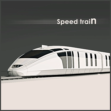 Sleek Speed Train 3D model image 1 