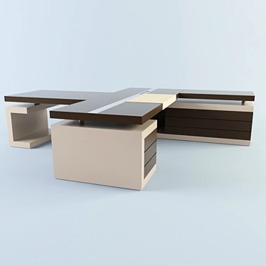 Executive Director Desk: Elegance & Functionality 3D model image 1 