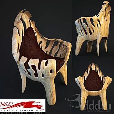 iNeo Organic Form Armchair 3D model image 1 