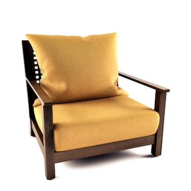 Modern Memory Reproduction Armchair 3D model image 1 