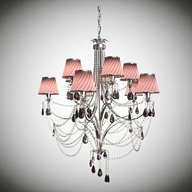 Jago NCS04-10: Elegant Nickel Coated Metal Chandelier 3D model image 1 