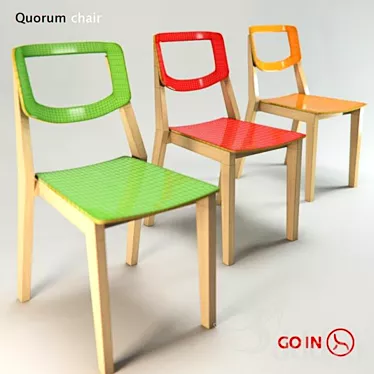 Quorum Wood Chair: Stylish Flexibility 3D model image 1 