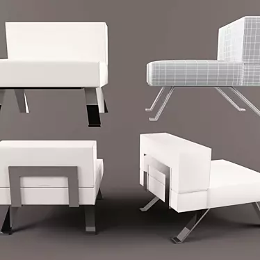 CASSINA Ombra PhotoZoom: Stylish and Comfortable Easy-Chair 3D model image 1 