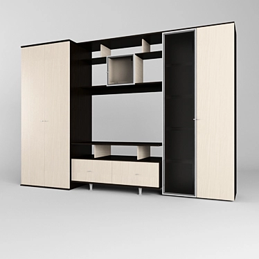 TV Stand Wall Unit 3D model image 1 