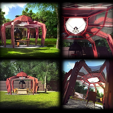 Spiderweb Gazebo 3D model image 1 