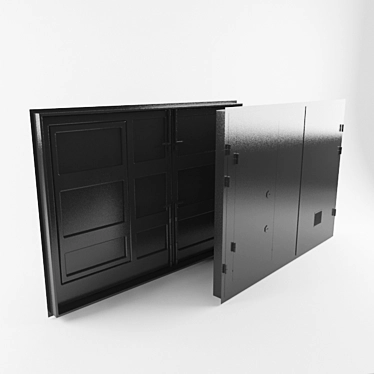 Metal Garage Gate: Secure and Stylish 3D model image 1 