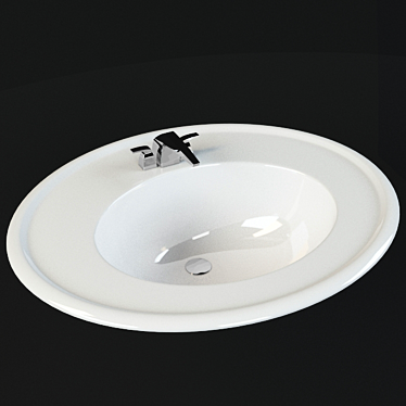 Elegant Amadea Built-In Sink 3D model image 1 