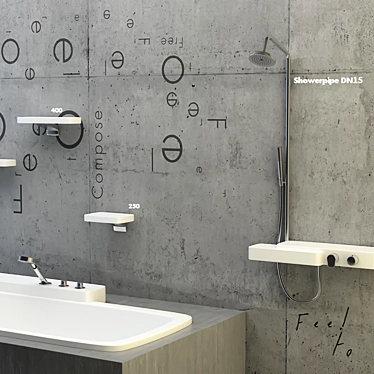 Axor Bouroullec: Innovative Bathroom Elegance 3D model image 1 