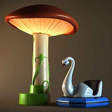 Title: Mushroom Swan Joy Ride 3D model image 1 