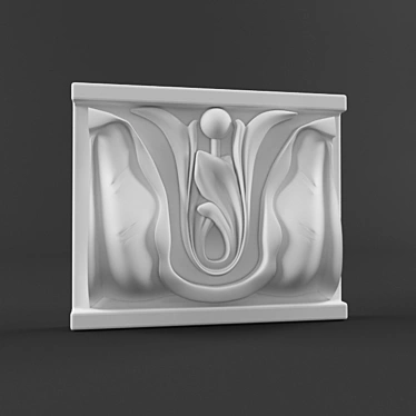 Elegant Stucco Detail 3D model image 1 