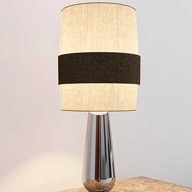 Title: Vintage Industrial Table Lamp 3D model image 1 