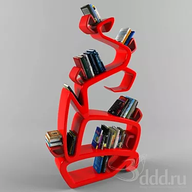 Elegant Wisdom Tree Bookshelf 3D model image 1 