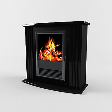 Elegant Dimplex Mozart Black Fireplace 3D model image 1 