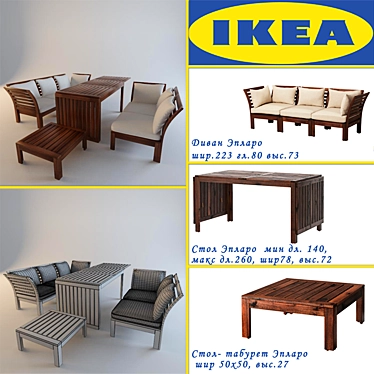 IKEA / Eplaro.  Table, Sofa, Stool.