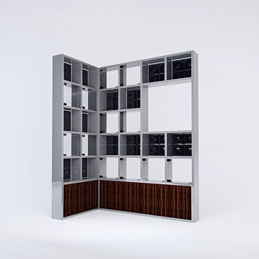 Custom Kitchen Glass Cabinet 3D model image 1 