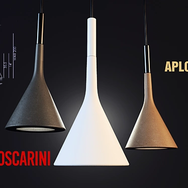 Aplomb Mini Concrete Pendant Light 3D model image 1 