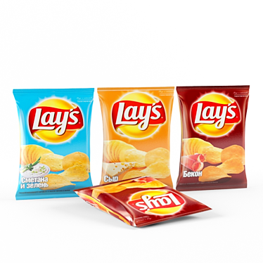 Crispy Classic Potato Chips 3D model image 1 