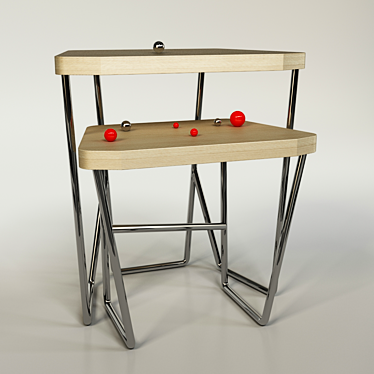 Makran Tables: Stylish & Functional 3D model image 1 
